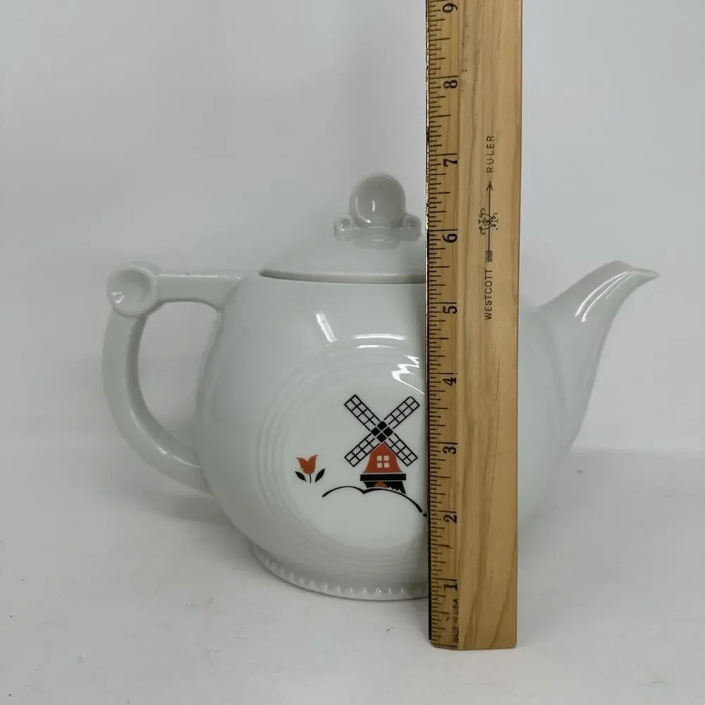 Enterprise Aluminum Co. DRIP-O-LATOR Coffee Teapot Dutch Windmill People Dancers